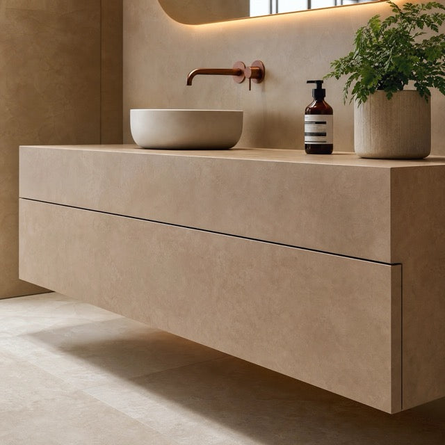 Mikro beton banyo mobilyası