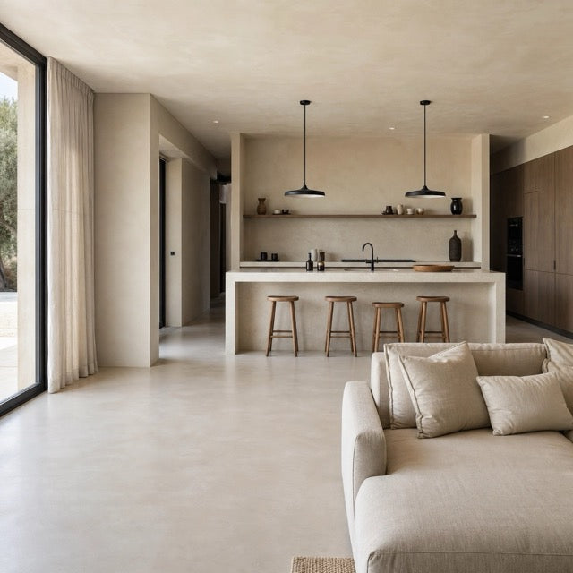 Mikro beton oturma odası